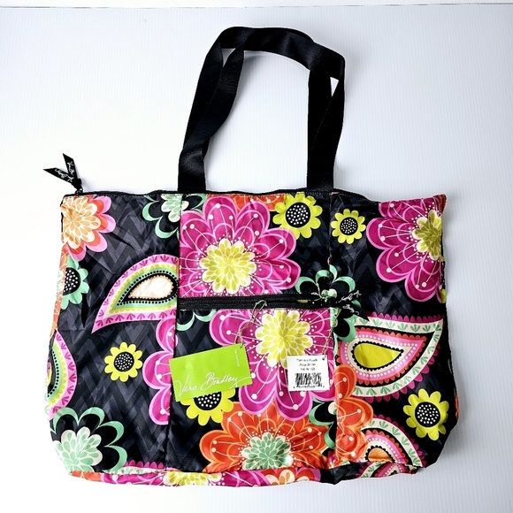 Vera Bradley Tote in a Pouch Floral Bag NWT in Ziggy Zinnia - Picture 1 of 16